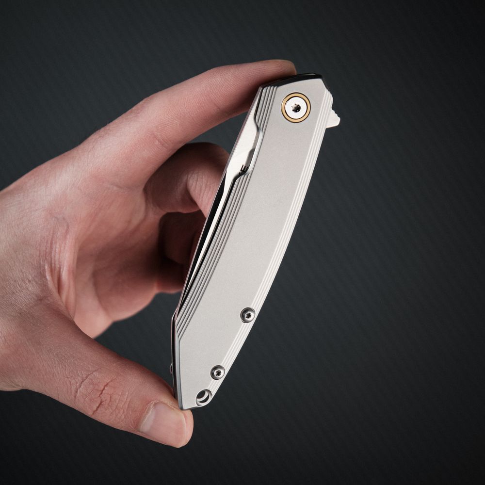 Ніж складаний туристичний Ruike P831S-SA, (8.5 см) 14C28N / 3cr14n сірий
